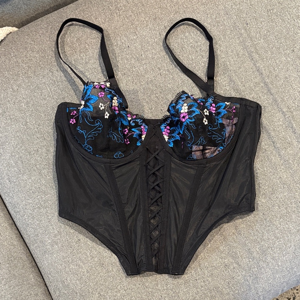 Savage X Fenty Wallflower Black Bustier